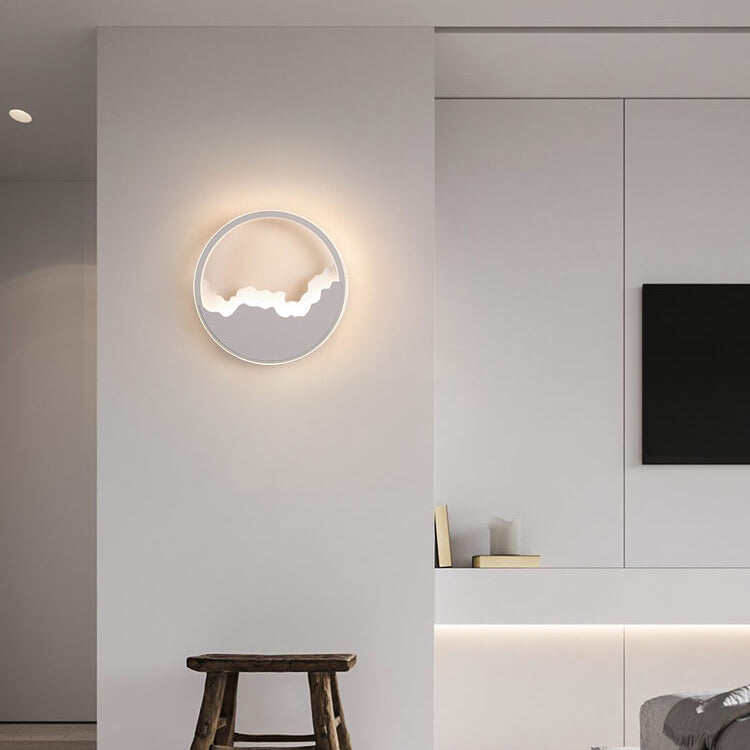 Oval LED Wandleuchte | Modernes Design | Welliges Aussehen | Eisen und Acryl Material | 14-19W | 1400-1900lm | Grau | Für Wohnzimmer oder