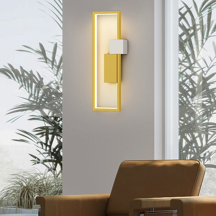 LumiSil | Moderne Wandleuchte | Quadratisches Design | Eisen & Silikon | Energieeffiziente LED | Schwarz | 25x25x5 cm | 220V | 6W | Stilvoll und