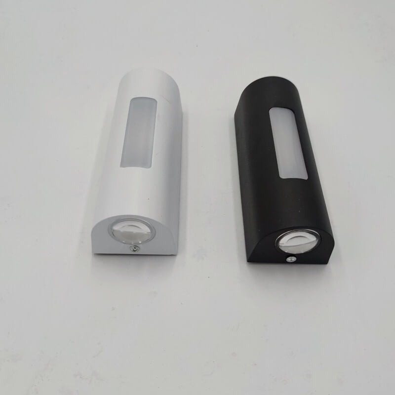 Luminoir LED Applique Murale | Design Cylindrique | Noir/Blanc | Éclairage Extérieur Moderne | Économe en Énergie | 7W | 700 lm | Aluminium & Verre