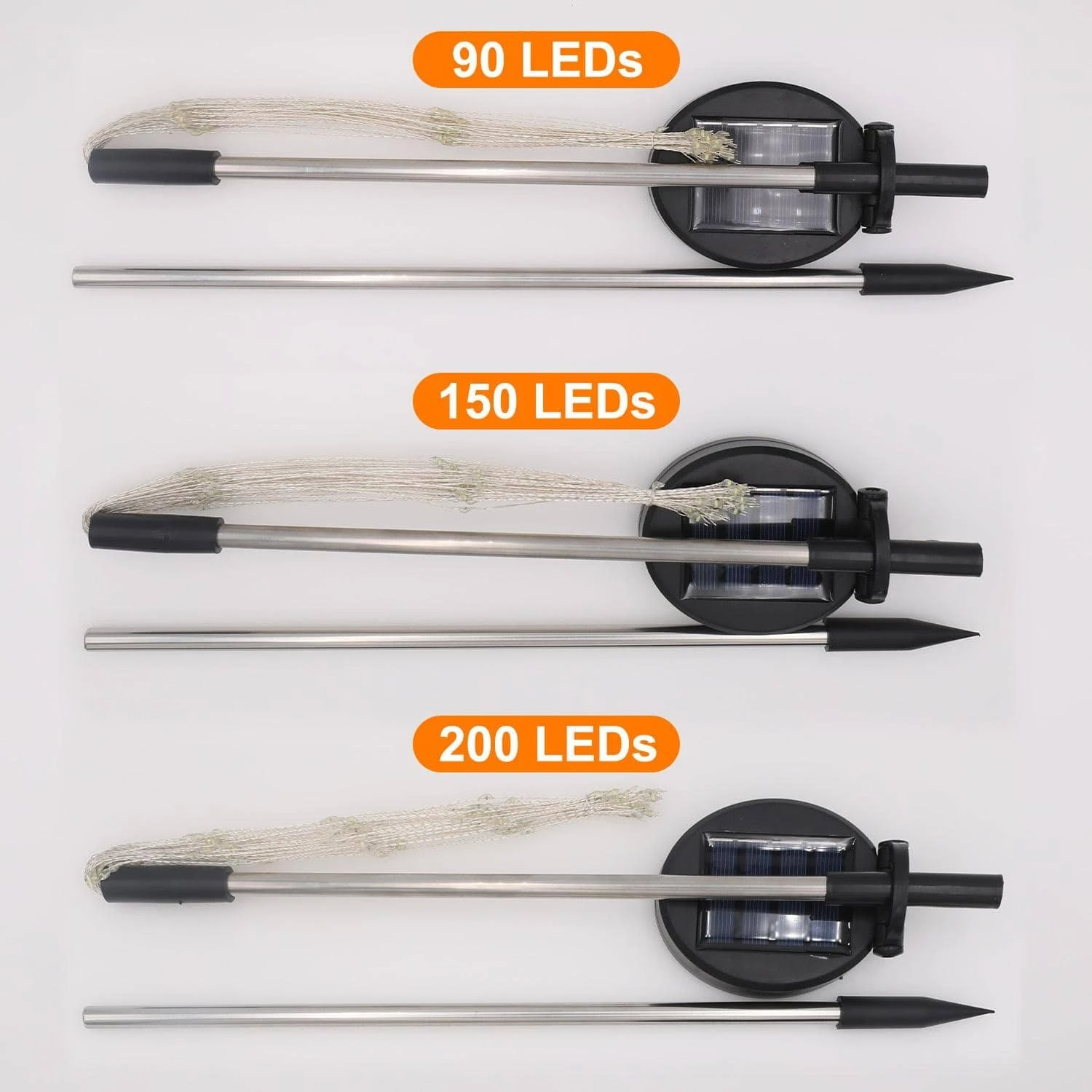 Lampes solaires extérieures | Lot de 4 pièces | Décoration lumineuse LED | Étanche IP65 | Jardin | Cour | DIY malléable | Longue durée de batterie