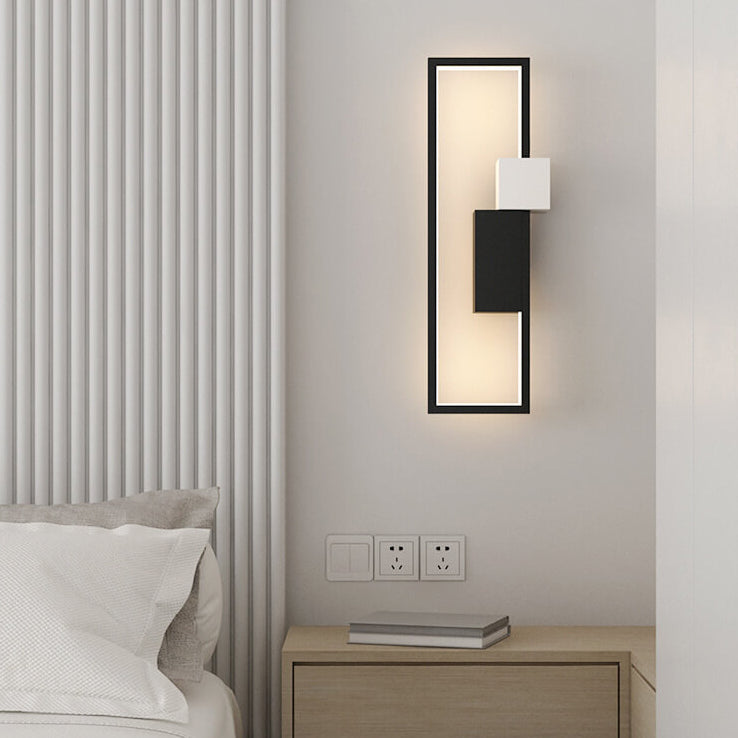 Applique murale LED carrée | Cadre en fer et silicone | Noir et or | Design moderne | 3 couleurs de lumière | 15W à 25W | Largeur 14-16 cm | Hauteur