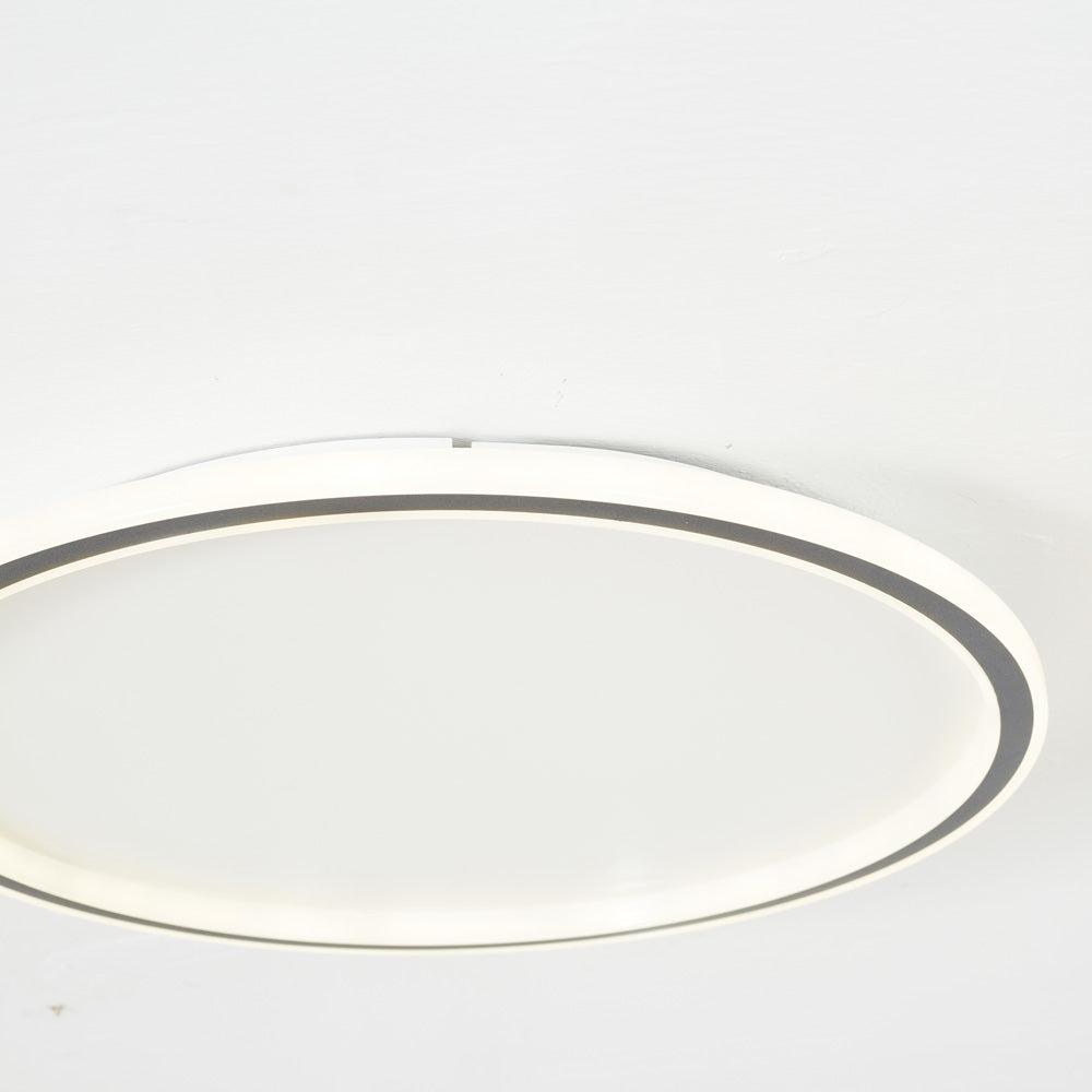LunaNova LED Loftlys | Design Rond | Noir et Blanc | Métal et Acrylique | Ø 30/40/50 cm | Éclairage Économique | Pour Salon, Chambre & Salle à