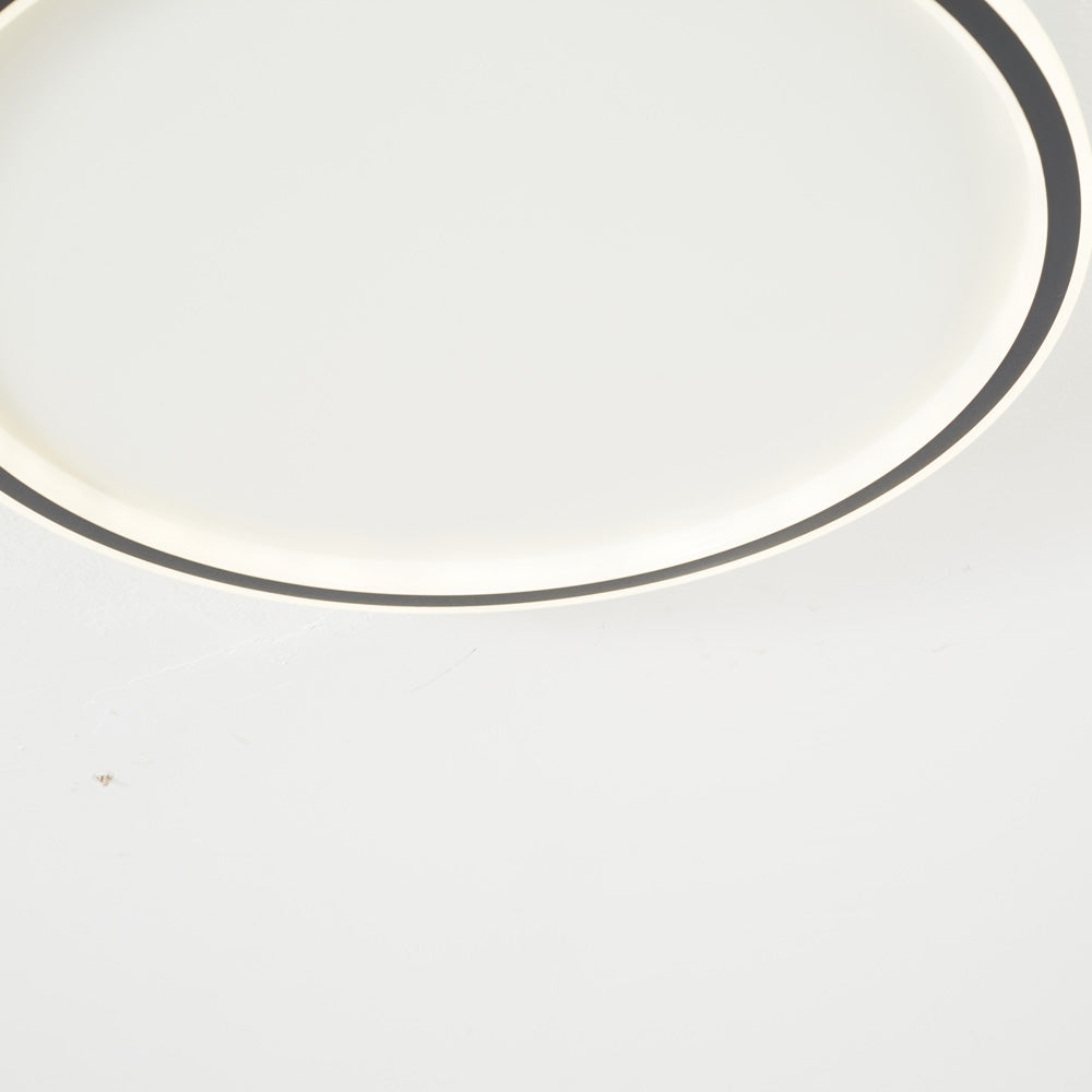 LunaNova LED Loftlys | Design Rond | Noir et Blanc | Métal et Acrylique | Ø 30/40/50 cm | Éclairage Économique | Pour Salon, Chambre & Salle à