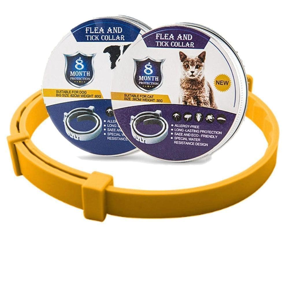 SafeGuard | Verstellbares Halsband für Hunde und Katzen | 8 Monate Floh- und Zeckenschutz | Wasserdichtes und chemiefreies