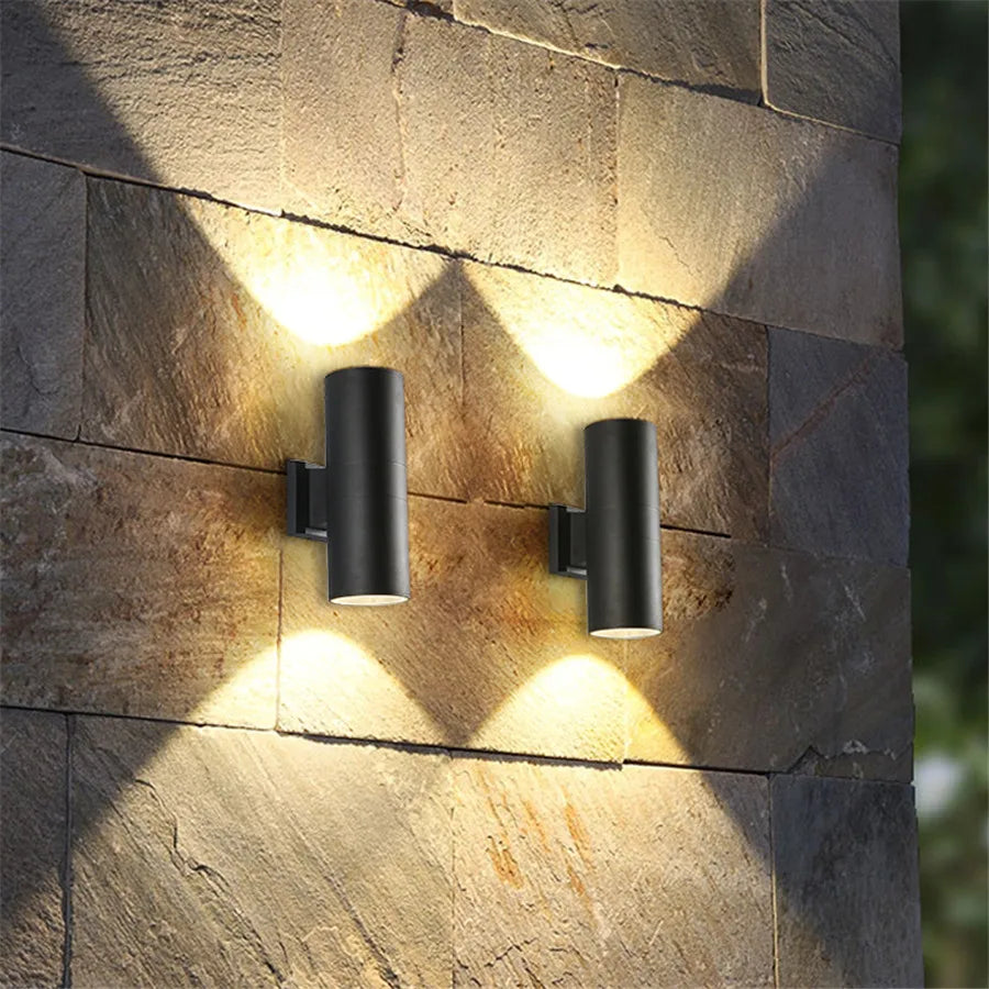 LumiAlu | Moderne LED Außenwandleuchte | IP65 wasserdicht | Aluminiumdesign | 40 LED | Für Villa, Garten, Terrasse, Einfahrt | 30cm hoch