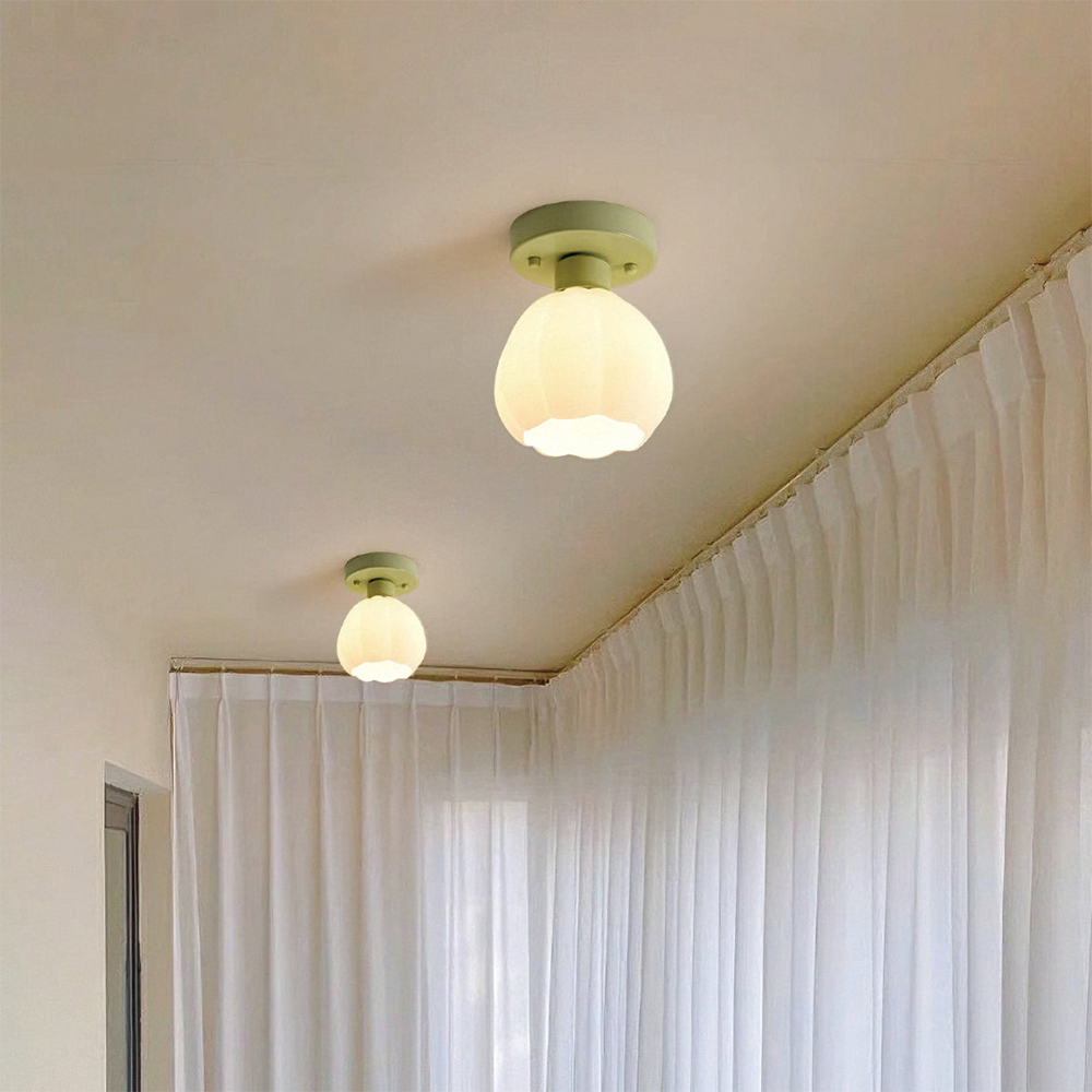 LoveGlow Glas & Metal Loftlampe | Romantisk stil med elegant design | Ideel til stue og soveværelse