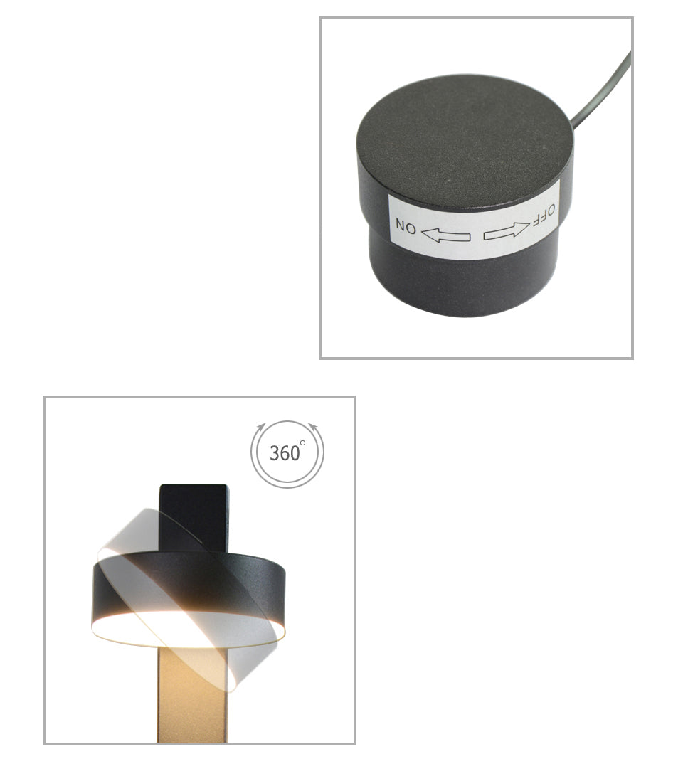 Celine Wandleuchte | Dimmbar | 360 Grad Rotation | Modernes Design | Acryllampenschirm | H 28 cm | B 10 cm | 20W LED | 110lm | Fest verkabelt