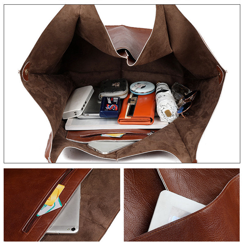 Vintage lædertaske | Høj kvalitet | Klassisk stil | Stor kapacitet | Elegant design | Multifunktionel taske | Tidssvarende elegance | Naturlæder taske | Ideel til daglig brug og rejser