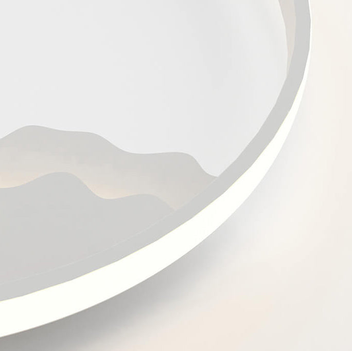 Oval LED Wandleuchte | Modernes Design | Welliges Aussehen | Eisen und Acryl Material | 14-19W | 1400-1900lm | Grau | Für Wohnzimmer oder