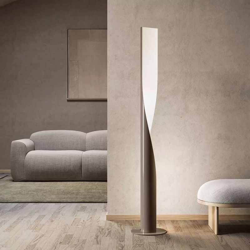 Modernes Industriedesign LED Stehlampe | Weiß Rot Grau Gold Finish | Geeignet für Wohnzimmer und Schlafzimmer | Höhenverstellbar | 5-15㎡