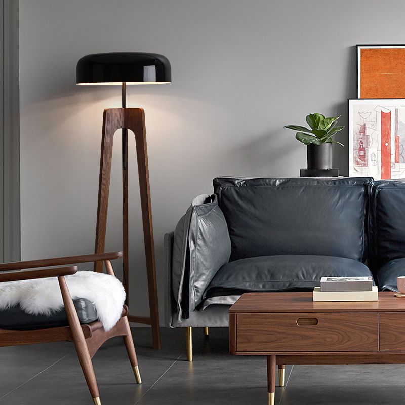 LED Stehendes Licht Schwarz/Weiß | Wohnzimmer und Schlafzimmer | Metall und Keramik | 5 Lichtquellen | G9 Fassung | Einstellbares Licht | Modernes