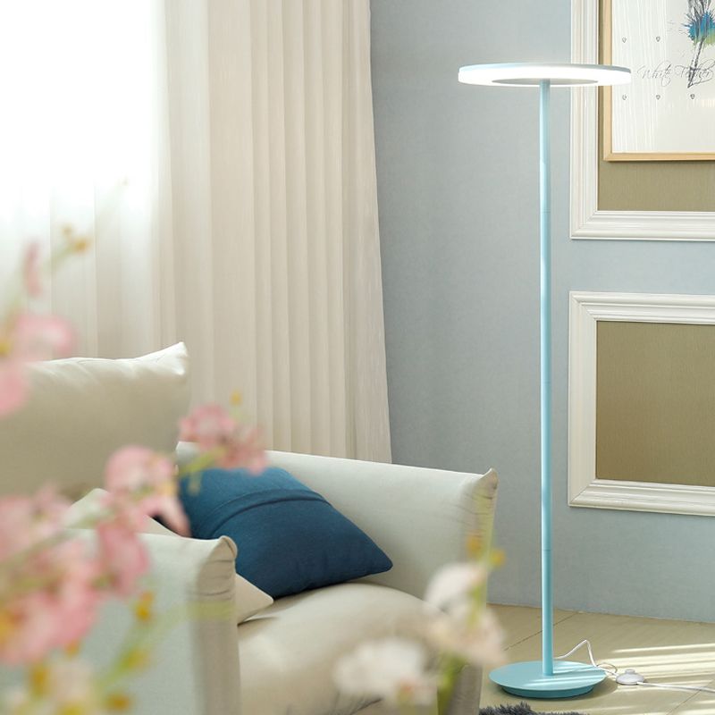 LED Stehlampe | Modernes Design | Morandi Stil | Mehrfarbige Disc | Metall und Keramik | Lampenfassung G9 | 5 Lichtquellen | Für Schlafzimmer und