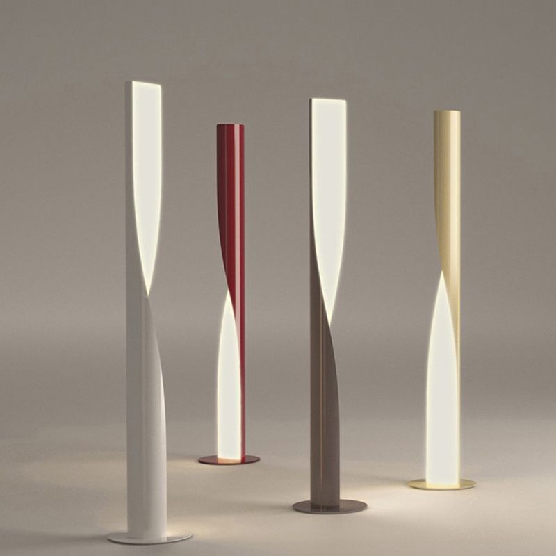 Modernes Industriedesign LED Stehlampe | Weiß Rot Grau Gold Finish | Geeignet für Wohnzimmer und Schlafzimmer | Höhenverstellbar | 5-15㎡