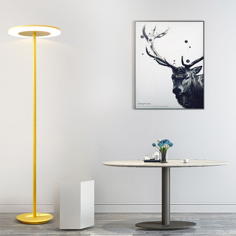 LED Stehlampe | Modernes Design | Morandi Stil | Mehrfarbige Disc | Metall und Keramik | Lampenfassung G9 | 5 Lichtquellen | Für Schlafzimmer und