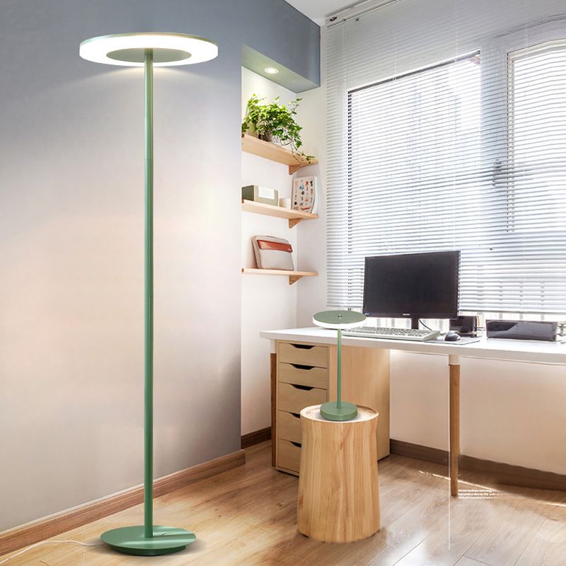 LED Stehlampe | Modernes Design | Morandi Stil | Mehrfarbige Disc | Metall und Keramik | Lampenfassung G9 | 5 Lichtquellen | Für Schlafzimmer und