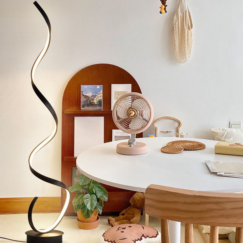 Moderne spiralförmige Alvencia Lampe | Stilvolle Beleuchtung für Wohnzimmer, Schlafzimmer und Büro | Energieeffiziente Designlampe | Langlebige