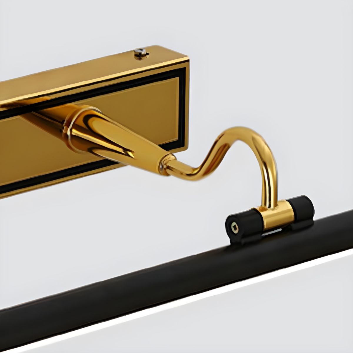 LED-badrumslampor | Modern svart väggmonterad belysning | LED ingår | Järn och akryl | Trådbunden strömkälla | Enkel installation | 110–120 V | Elegant och funktionell design