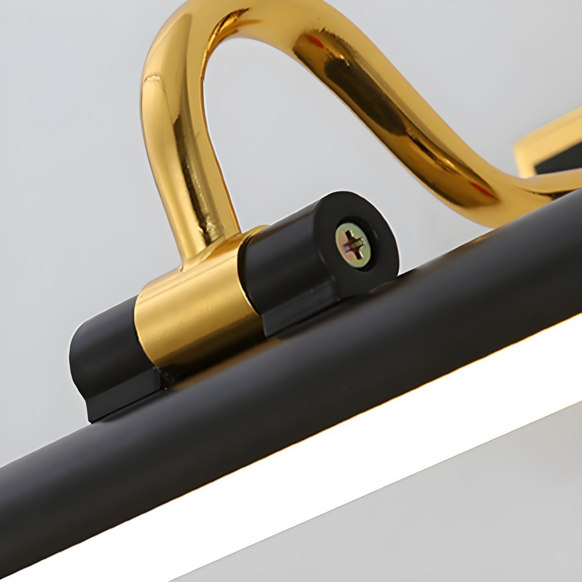 LED-badrumslampor | Modern svart väggmonterad belysning | LED ingår | Järn och akryl | Trådbunden strömkälla | Enkel installation | 110–120 V | Elegant och funktionell design