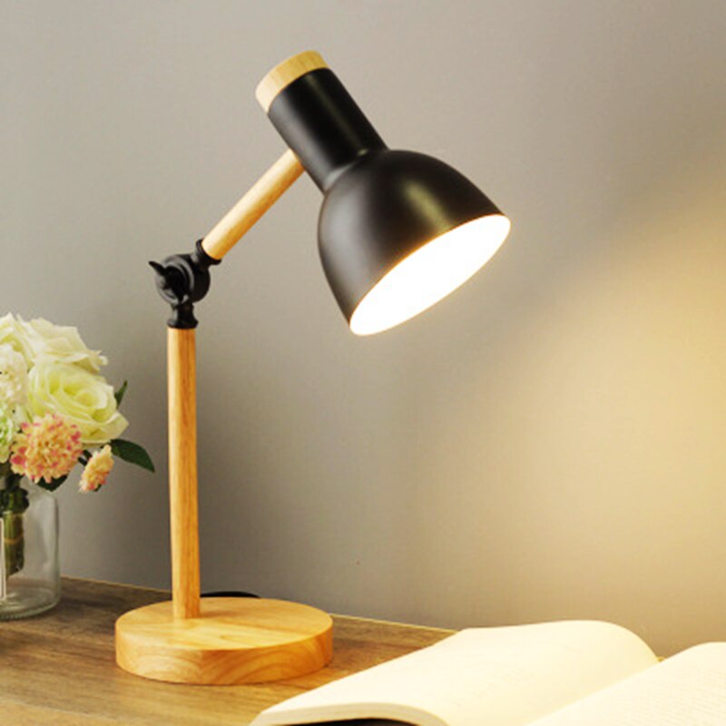 Lampe de bureau LED | Design scandinave | Bois & métal | 5W | 45 x 15 cm | Haute qualité | Matériaux