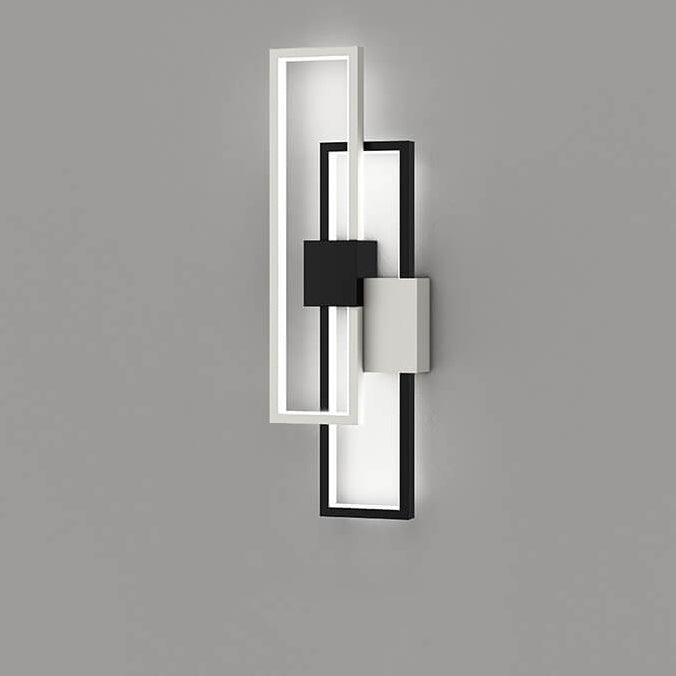 LumiSil | Moderne Wandleuchte | Quadratisches Design | Eisen & Silikon | Energieeffiziente LED | Schwarz | 25x25x5 cm | 220V | 6W | Stilvoll und