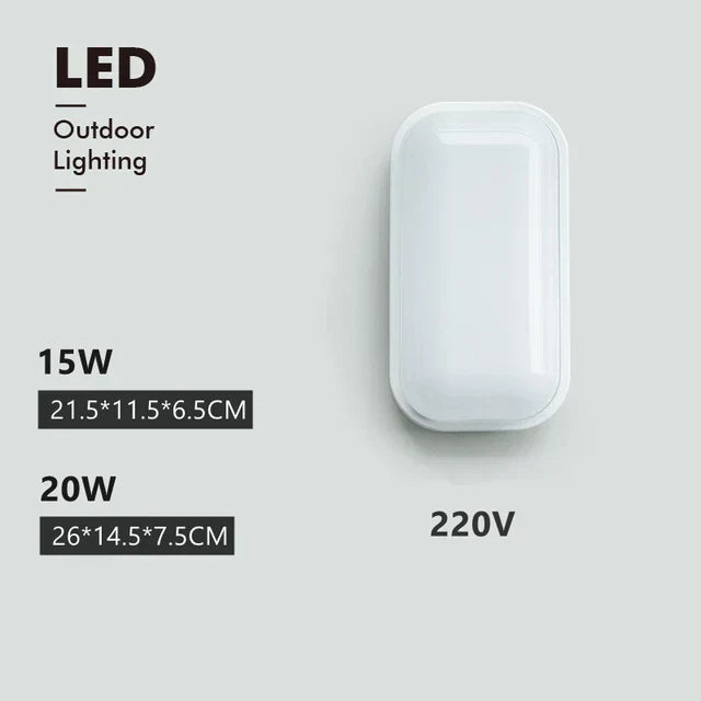 AquaLumen | Fukttålig LED-takbelysning för badrum | Hög kvalitet | Olika former | 15W-30W | Vit