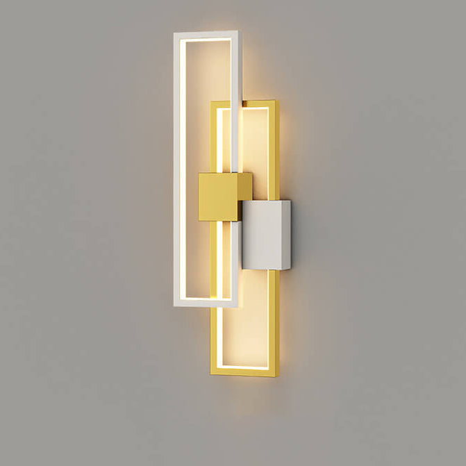 Applique murale LED carrée | Cadre en fer et silicone | Noir et or | Design moderne | 3 couleurs de lumière | 15W à 25W | Largeur 14-16 cm | Hauteur