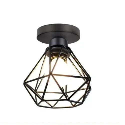 Geometrisk design | LED loftslampe | Moderne skandinavisk stil | Jern og skifer | Energivenlig | CE-certificeret | Elegant belysning til stue og