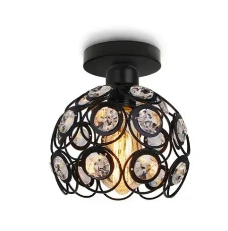 Kristallschleife | Skandinavisches Design Deckenbeleuchtung | LED Eisen/Schiefer | 220V Funktionale Eleganz | CE Zertifiziert