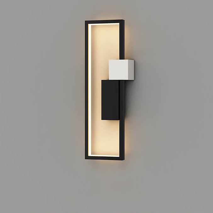Applique murale LED carrée | Cadre en fer et silicone | Noir et or | Design moderne | 3 couleurs de lumière | 15W à 25W | Largeur 14-16 cm | Hauteur