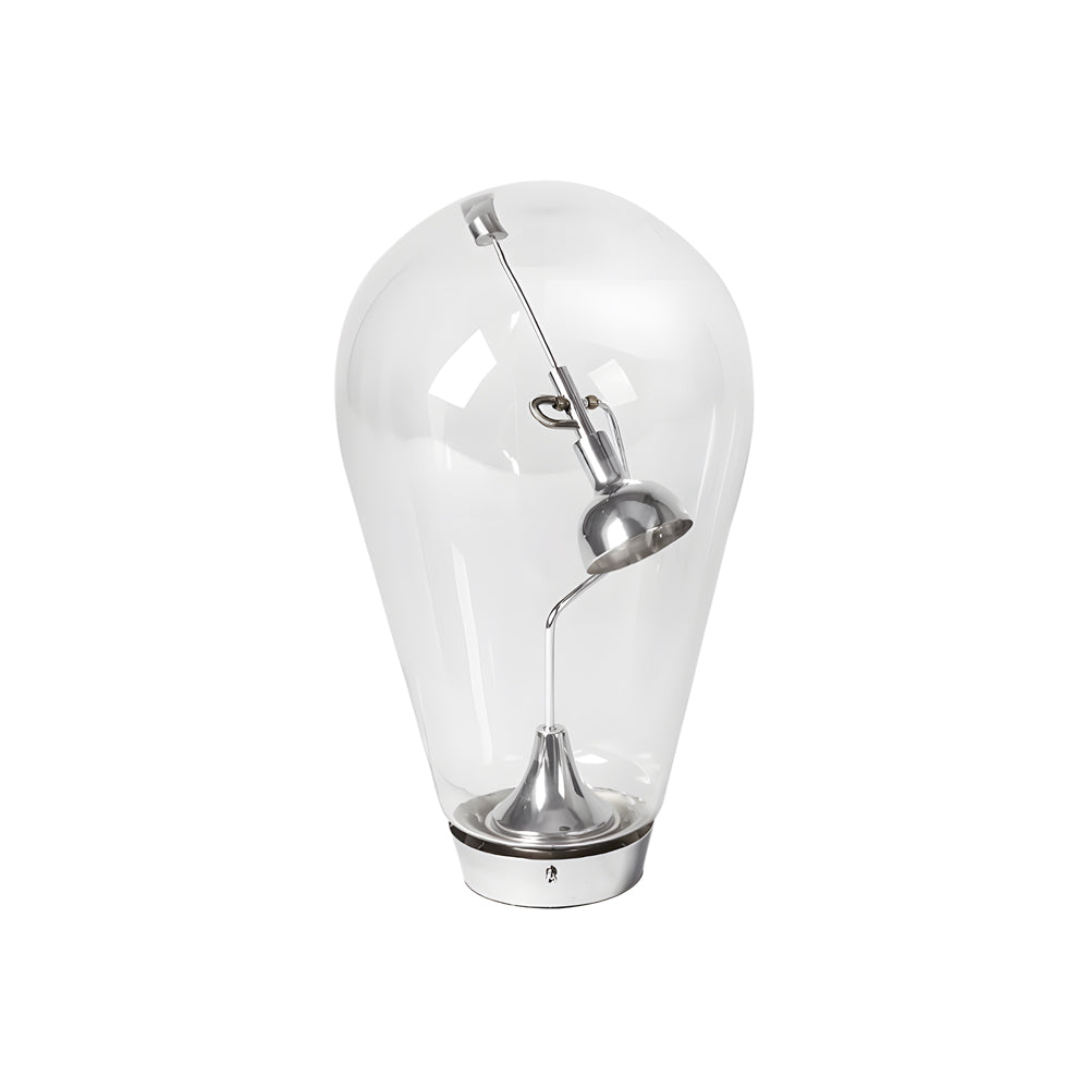 LumiGlow | Lampe en verre moderne | Tactile dimmable | LED | Design industriel | Compact 25x20 cm | Éclairage intégré | Écologique | 3000K Blanc