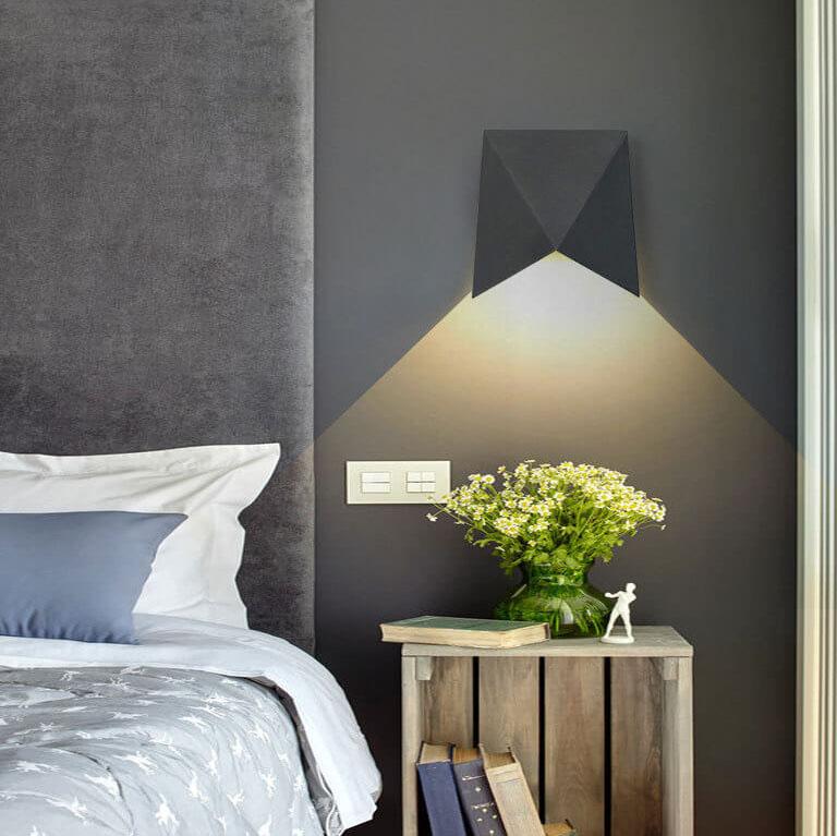 Origami LED Wandleuchte | Modernes Design | Schwarz-weiß | Aluminium | 1 Licht | 6W | 600 lm | Eingebaute LED | Einfache Installation | Geeignet für