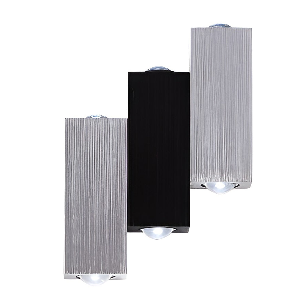 Rechteckige LED Wandleuchte | Modernes Design | Auf- und Ablicht | 20x10x5 cm | Aluminium | Energieeffizient | Warme Atmosphäre