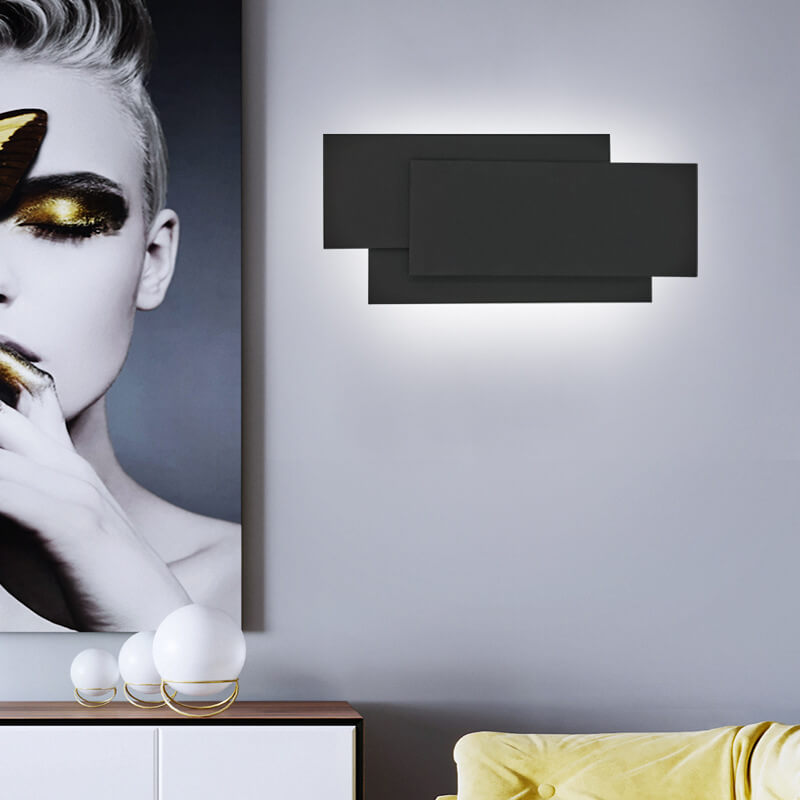 Luminoir LED Éclairage Mural | Design Industriel | Blanc/Noir | Aluminium Minimaliste | Éclairage Efficace | 7x26x11 cm | Tension