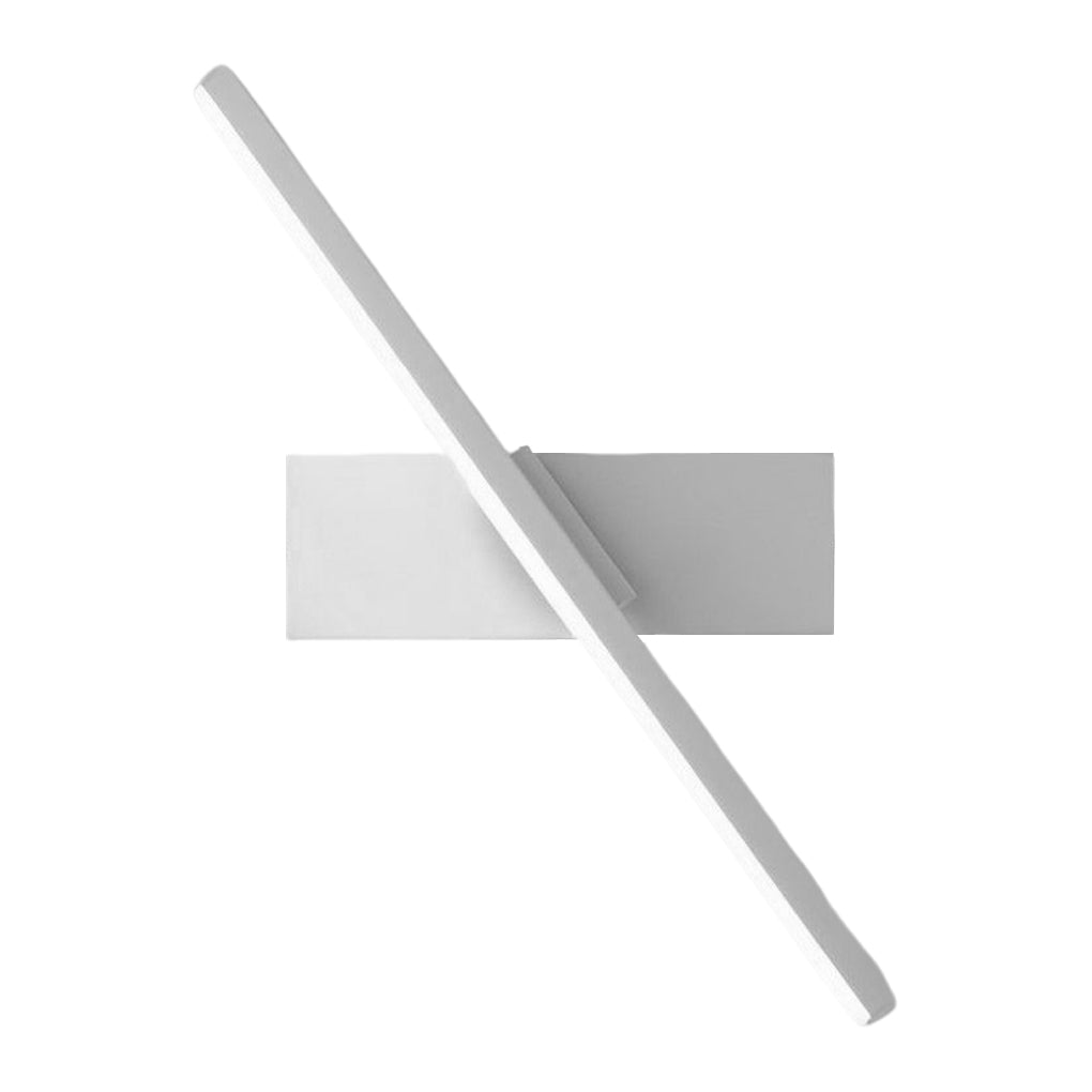 Sort | Weiß | 330° Justierbar Drehbar | Minimalistische LED Wandleuchte | Geometrisches Design | Silikon Bildschirm | Aluminium | Schlafzimmer