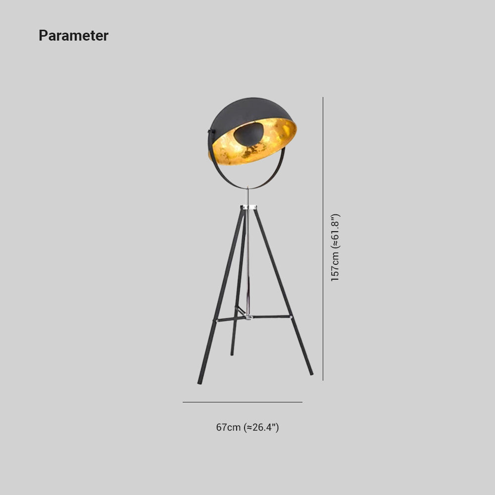 Relvena | Moderne Stativgulvlampe | Justierbarer Schirm | Industrielles Design | Qualitätsmaterialien | Fokus- und