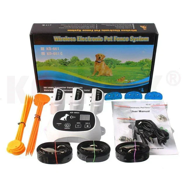 PawGuard Trådløst Hundefrihedssystem | Nem Installation | Træningsfunktion | Sikker Legesone | Vandafvisende Design | Til Små og Store Haver