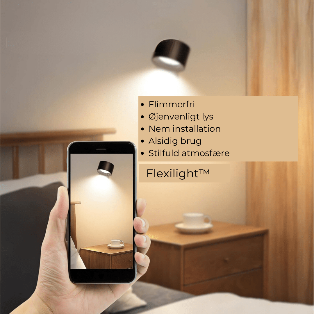 Flexilight™ | 360° trådløs genopladelig væglampe