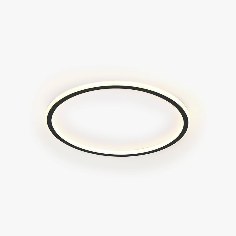 LunaNova LED Loftlys | Design Rond | Noir et Blanc | Métal et Acrylique | Ø 30/40/50 cm | Éclairage Économique | Pour Salon, Chambre & Salle à