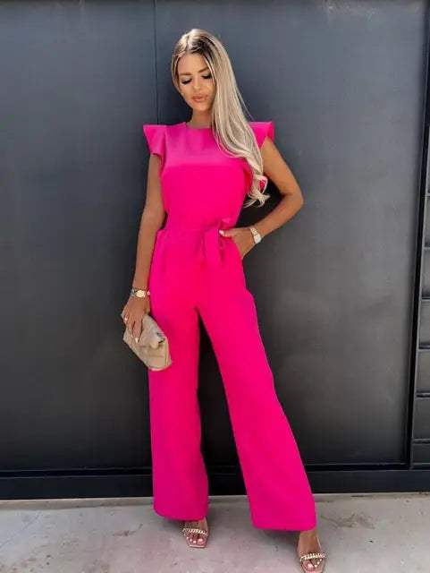 Peach™ | Elegant jumpsuit med flæser