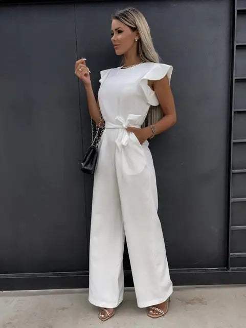Peach™ | Elegant jumpsuit med flæser