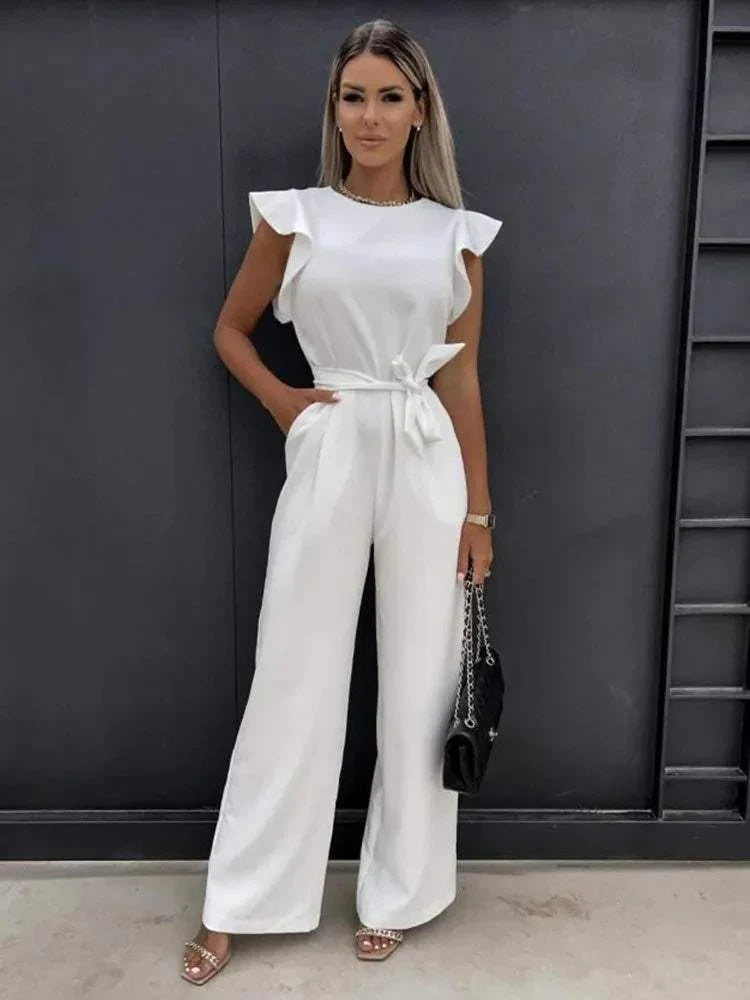 Peach™ | Elegant jumpsuit med flæser