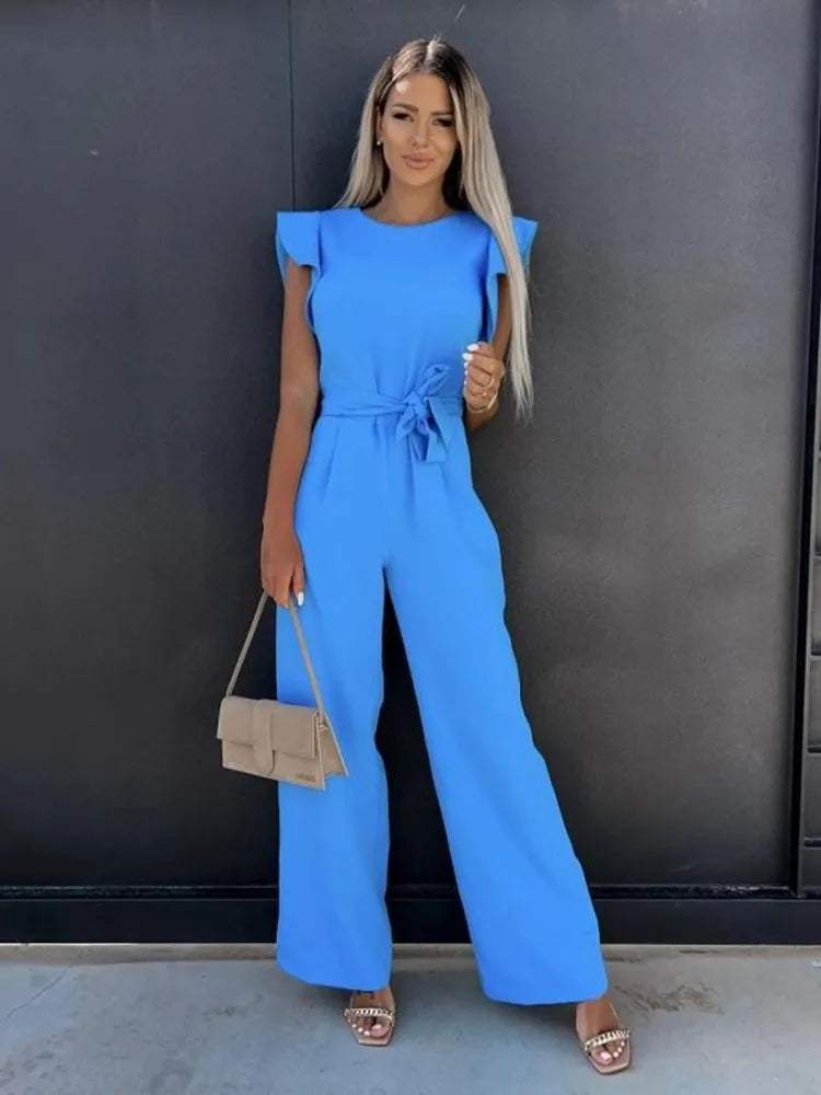 Peach™ | Elegant jumpsuit med flæser