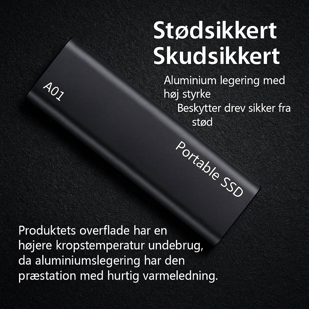 DriveBox | Kompakt 4 TB USB-C Lager til Arbejde & Rejse