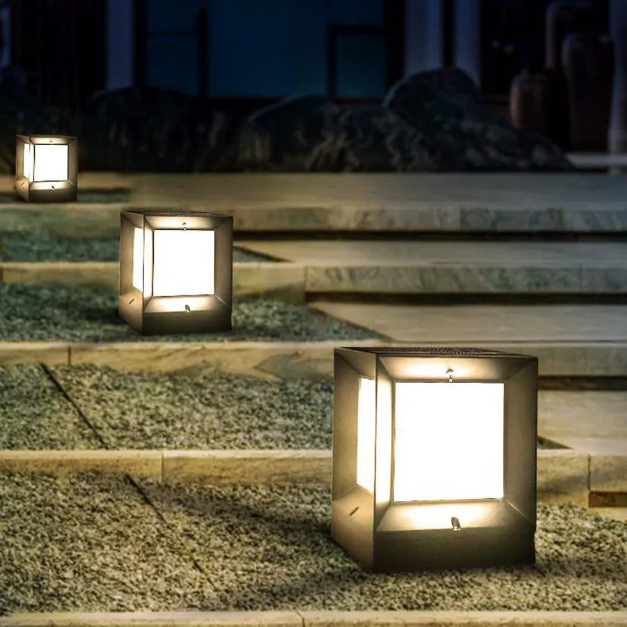 KubusLux | Außen-LED-Lampe | Kubedesign | Aluminium | Moderne Beleuchtung für Garten, Terrasse und Einfahrt | Verschiedene Größen | Wetterfest