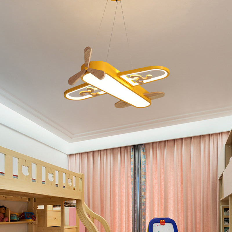 Flydesign lampe LED pour enfants | Couleur de lumière réglable | Lustre LED dimmable | Matériau acrylique | Jaune et bleu | 40-59 Watt | Télécommande