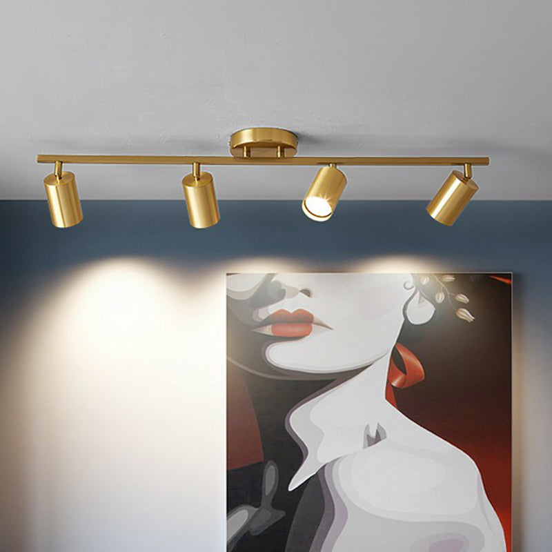 Éclairage LED minimaliste pour plafond | Finition métallique en or | Design moderne | Tailles variées | Montage GU10 | Économe en énergie | Belle