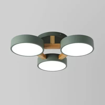 MacaronLight | Moderne Stehlampe aus Metall | 3 LED-Lichter | Grau, Grün, Weiß | Energieeffizient | Stilvoll für Wohnzimmer und