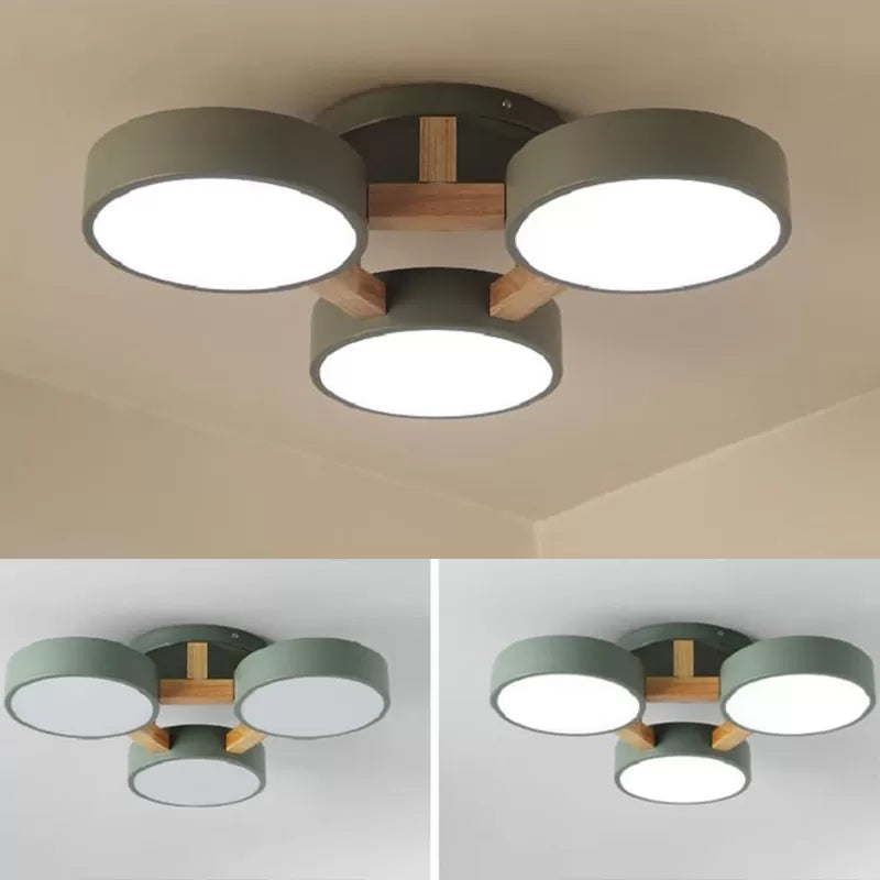 MacaronLight | Moderne Stehlampe aus Metall | 3 LED-Lichter | Grau, Grün, Weiß | Energieeffizient | Stilvoll für Wohnzimmer und