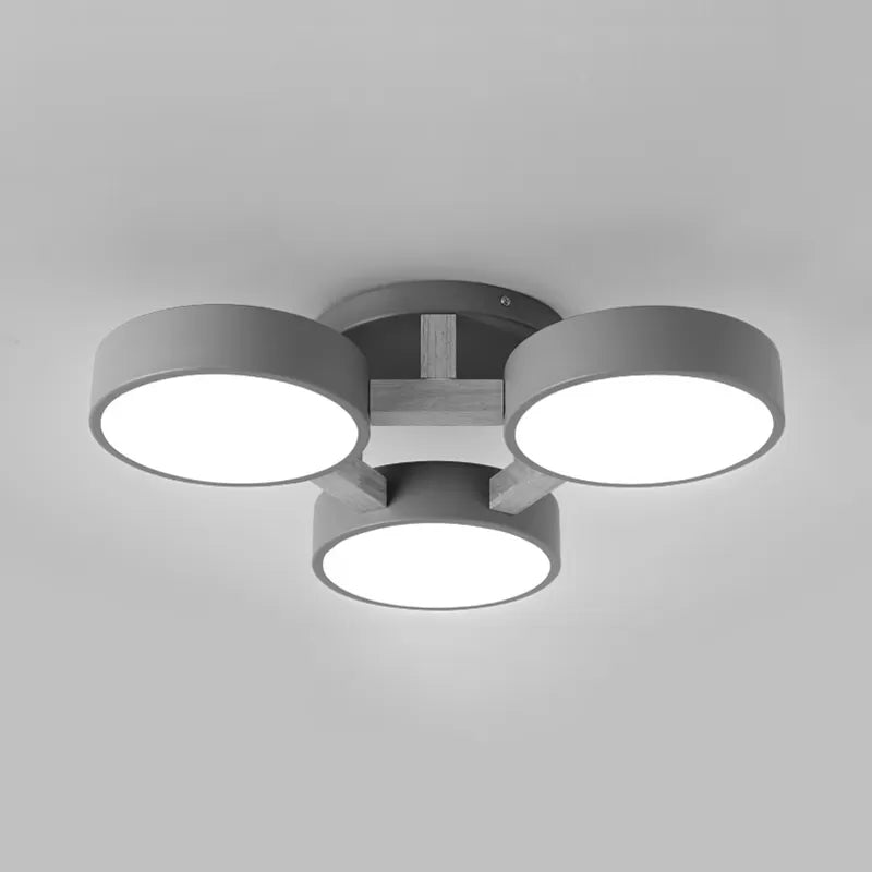 MacaronLight | Moderne Stehlampe aus Metall | 3 LED-Lichter | Grau, Grün, Weiß | Energieeffizient | Stilvoll für Wohnzimmer und