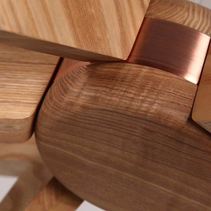 Design Sputnik | Lustre en bois | 12 ampoules LED | Design de plafond moderne | Éclairage économe en énergie | Installation facile | Décoration